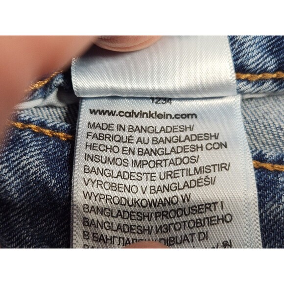 Calvin Klein Women's Straight Fit High Rise Vintage Blue Jeans Size 33 - Picture 9 of 15